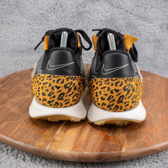 Nike Waffle Racer 2X Leopard DC9208-001 Womens Sz 10.5 Black Orange Animal Print - Picture 5 of 9